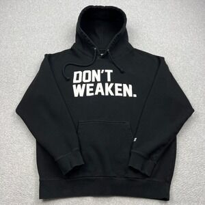 Rogue Don't Weaken Hoodie Mens Large Black Graphic Fitness Pullover Sweatshirt